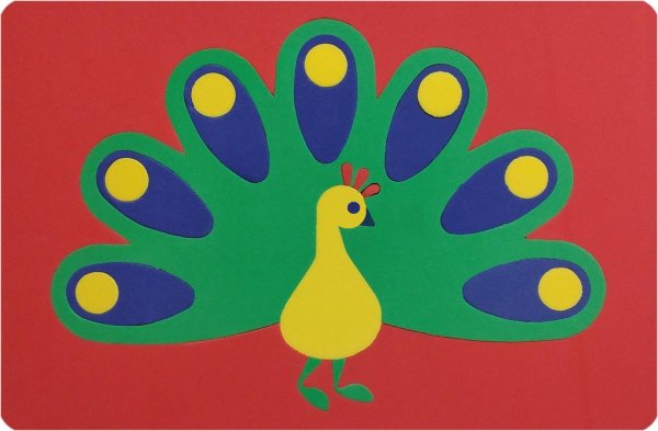 Павлин аппликация из бумаги