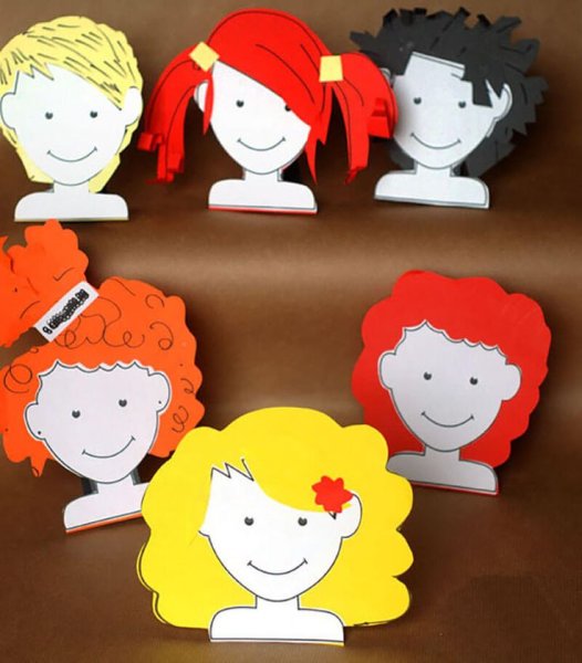 Объемный портрет из бумаги