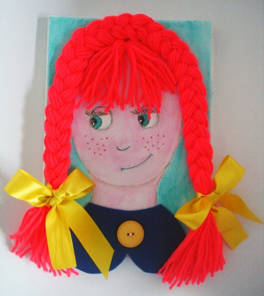 Портрет из цветной бумаги