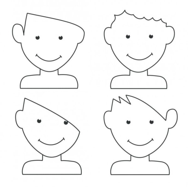 Лицо шаблон для аппликации