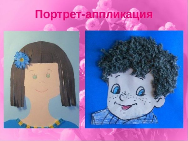 Аппликация портрет человека