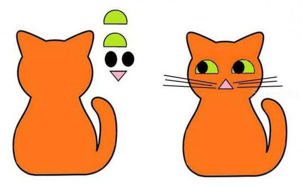 Аппликация "котик"