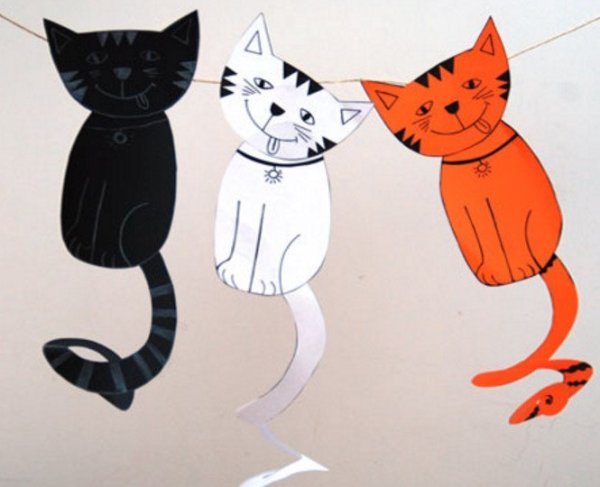 Кошка из бумаги своими руками