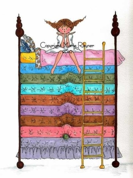 Рисунок к сказке Андерсена принцесса на горошине