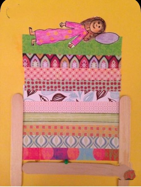 Принцесса на горошине поделка из бумаги