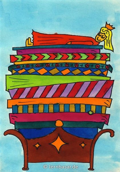 Детские рисунки принцесса на горошине