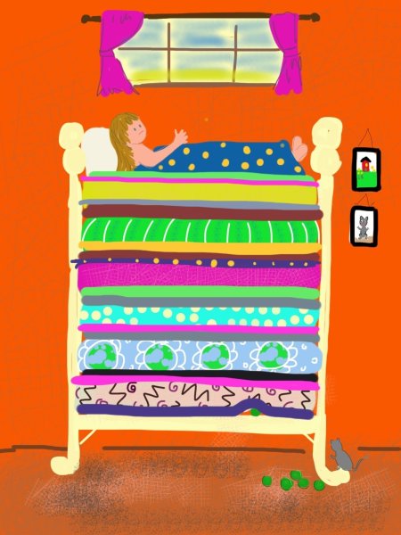 Принцесса на горошине аппликация