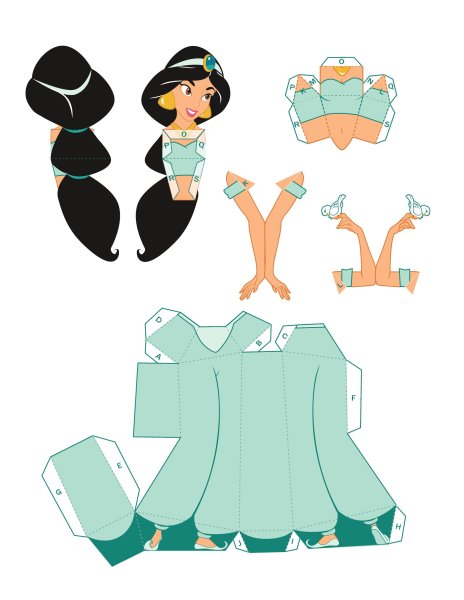 Паперкрафт принцессы Диснея