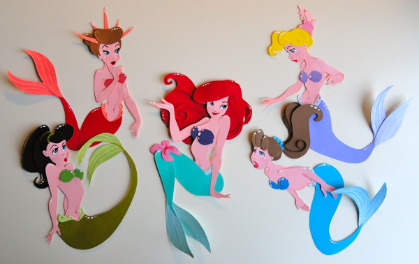 Бумажная кукла Русалочка Ариэль