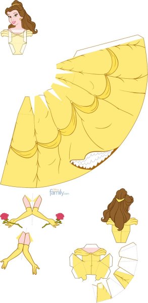 Бумажные фигурки принцесс