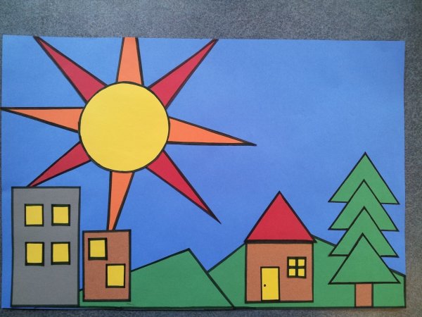 Панно из геометрических фигур