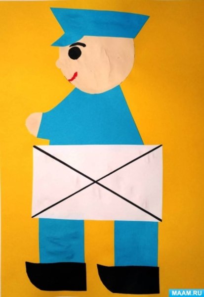 Аппликация в старшей группе на тему почтальон