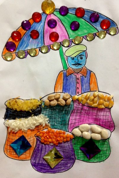 Аппликация продавец урожая