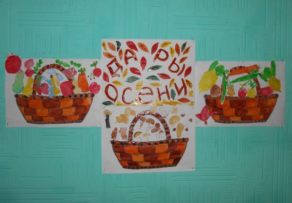 Рисование в средней группе дары осени