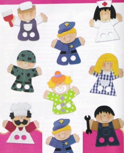 Бумажные пальчиковые куклы