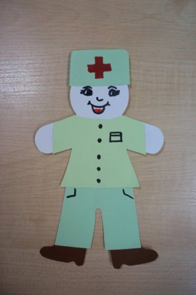 Аппликация профессии старшая группа