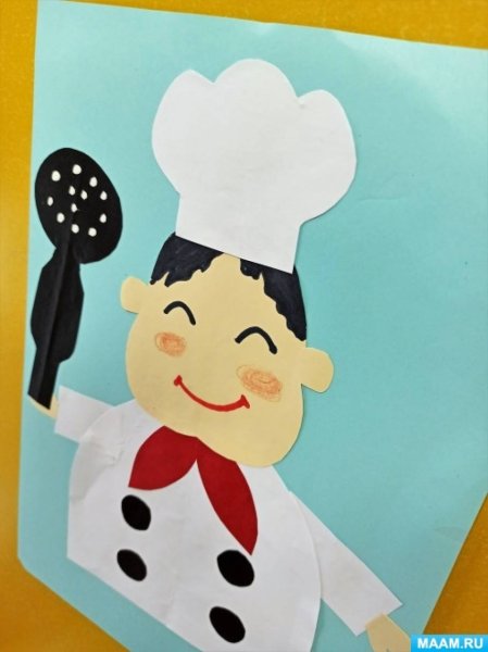 Аппликация повар в старшей группе