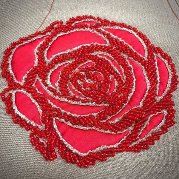 Аппликация роза