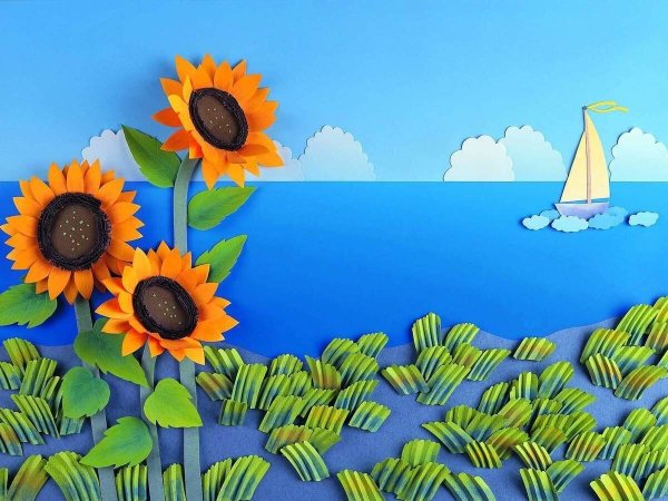 Объемная аппликация лето