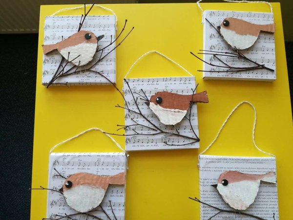 Поделка птичка для малышей