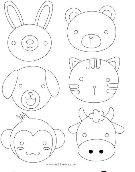 Шаблоны зверюшек из фетра