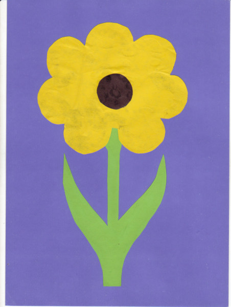 Аппликация цветы из цветной бумаги