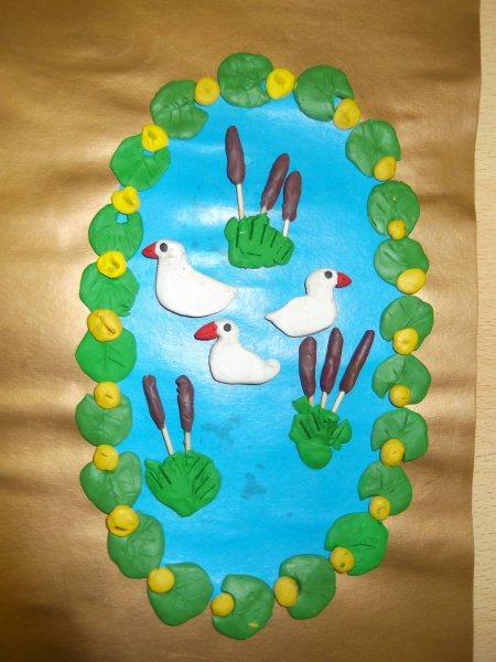 Аппликация на тему водоемы