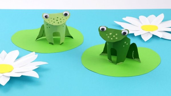 Поделка лягушка из бумаги