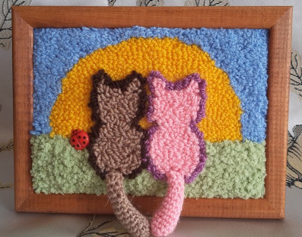 Аппликация шерстяными нитками