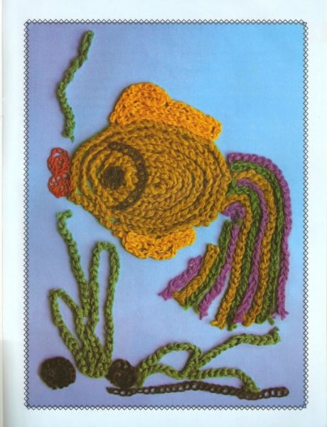 Панно из ниток для вязания