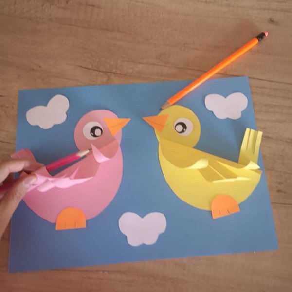 Птицы аппликация для детей