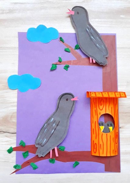 Весенняя аппликация для детей