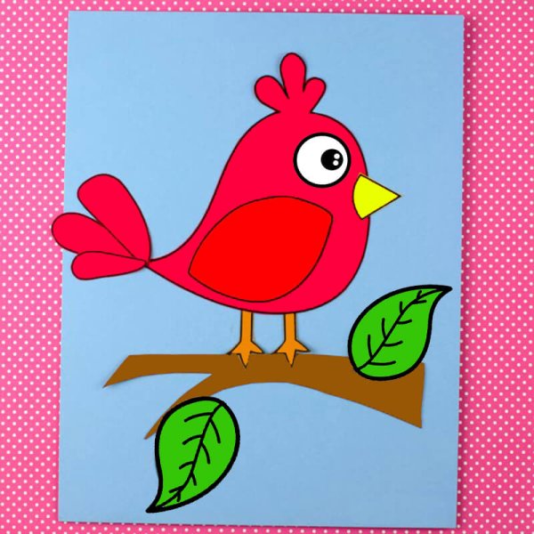 Птицы аппликация для детей