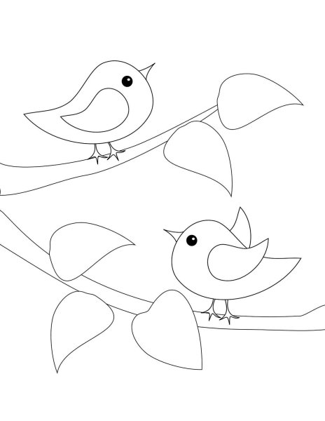 Шаблон птички для аппликации