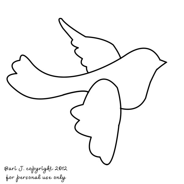 Шаблон птицы для аппликации