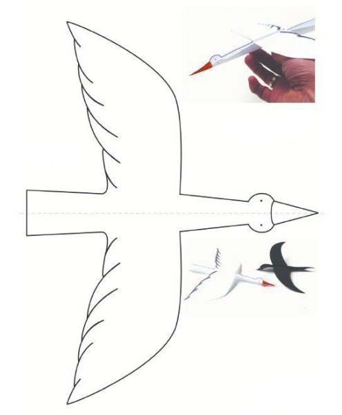 Шаблоны птиц для вырезания из бумаги