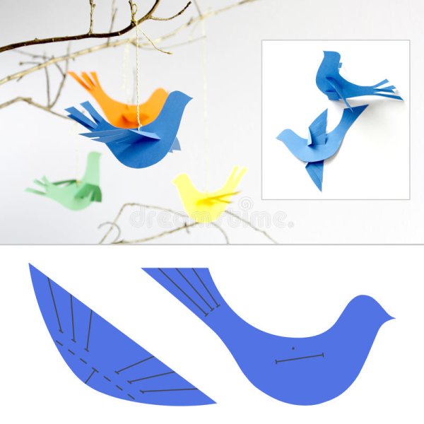 Поделка птицы из бумаги своими руками