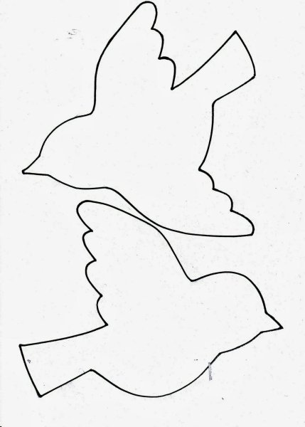 Шаблон птички для аппликации