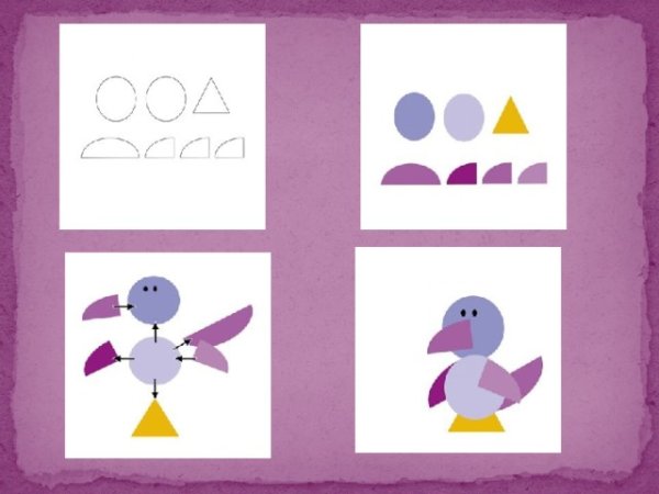 Аппликация из геометрических фигур