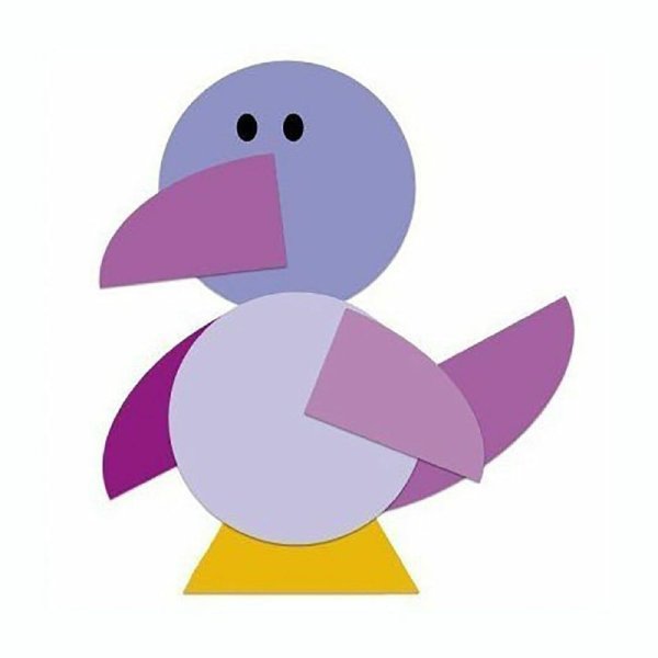 Животные из геометрических фигур для детей