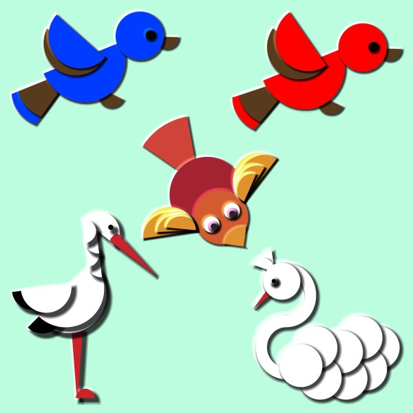 Птица из кружочка