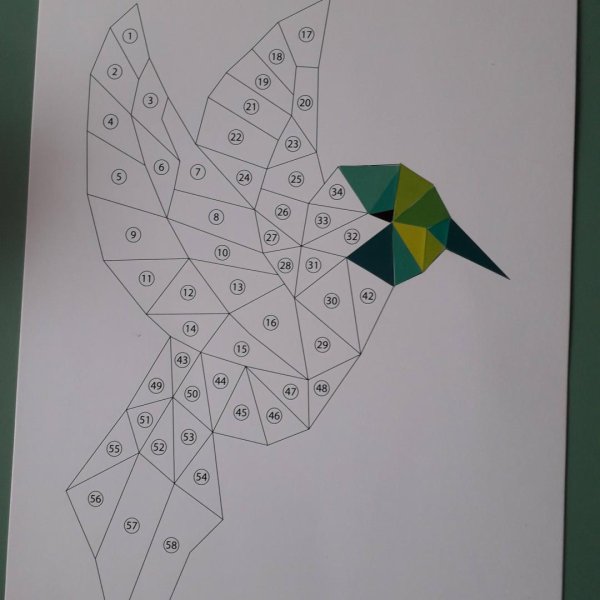 Аппликация из геометрических фигур сложные