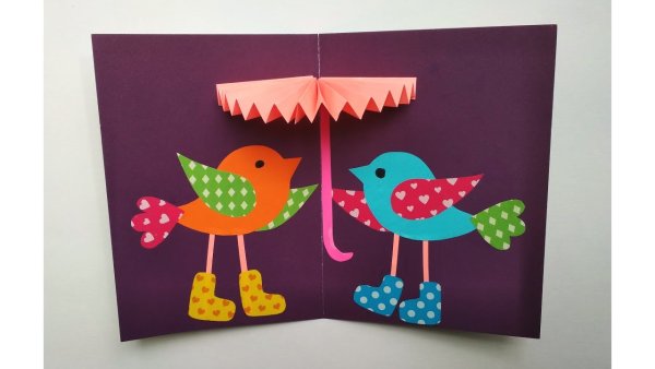 Аппликация из цветной бумаги для детей