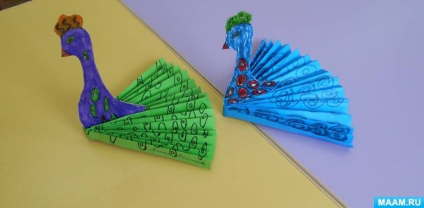 Конструирование Павлин в старшей группе