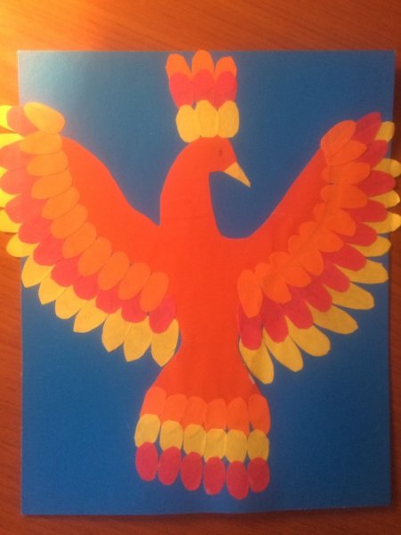 Аппликация Жар птица