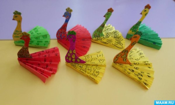 Птицы из бумаги в подготовительной группе