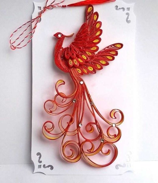 Квиллинг птичка