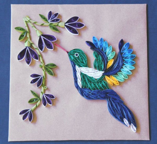 Квиллинг птичка