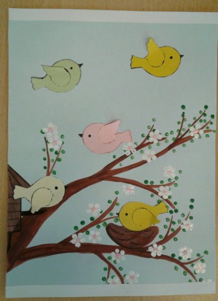 Аппликация на весеннюю тематику