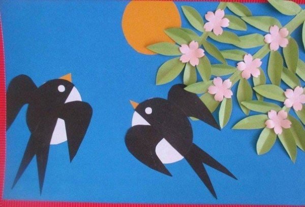 Весенняя аппликация для детей